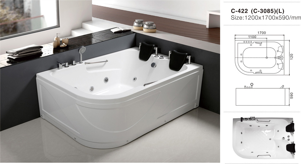 C3085 (L) 2017 Zamonaviy Style Vanna Akrilik Whirlpool Oval Arzon narxlari Küvet uchun Sotuvdagi -1.jpg