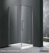 Yangi hashamatli zamonaviy dizayni Corner Frameless Menteşe Dush Enclosure for Sale