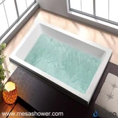 Soddalashtirilgan oq keng akril to'rtburchak tushib ketgan kran