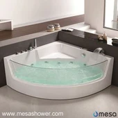 Corner Luxury Round Sector Whirlpool Jetted Masaj Akril Fiberglass Shisha burchakda Buyuk Shift balandligi Küvet, arzon narxlardagi Küvetli