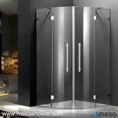 Zamonaviy Ustasi Segmenti Menteşeli Uyma bilan Shape Frameless Dush Enclosure