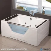 Hashamatli Akril 2 Ikki kishi Zamonaviy oddiy dizayni uslubi Whirlpool Jetted Massage Issiq Vanna Küvet Küvet