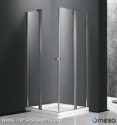 To'rtburchak burchaksiz Frameless Clear Pivot Swing Shift balandligi Dush Enclosure