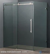 Simple Design zanglamas po'latdan burchakda hammom Sliding Frameless Dush Enclosure